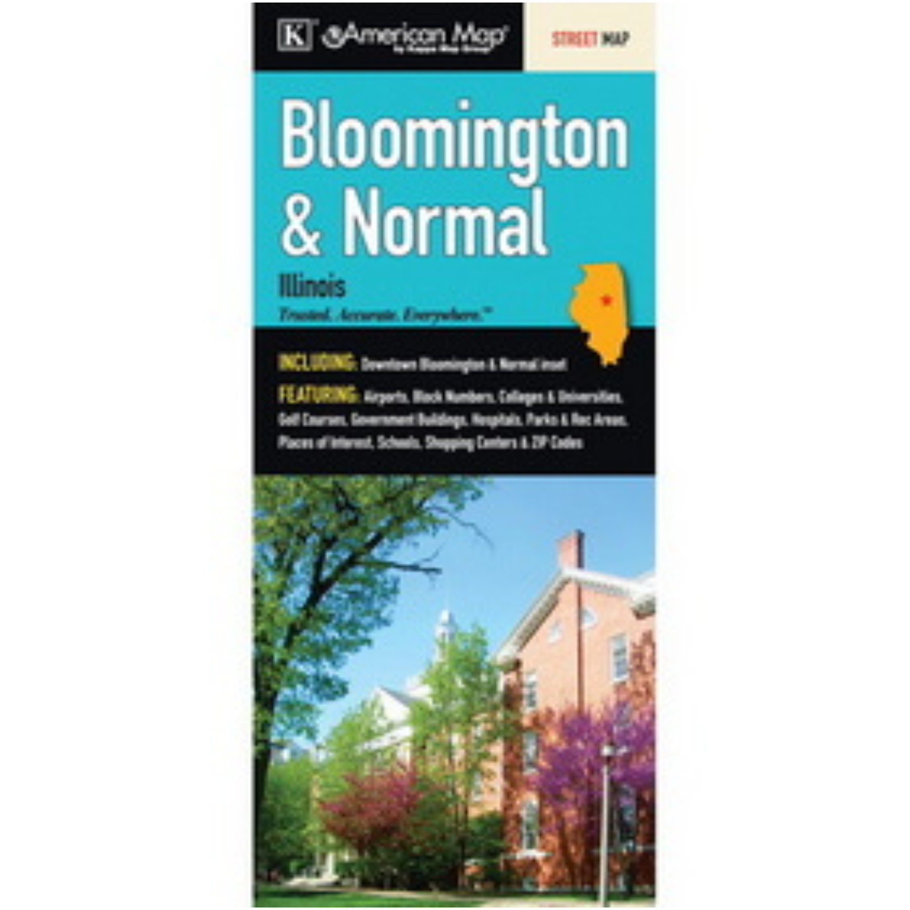 universal map 12199 bloomington and normal il fold map universal map 12199 bloomington and normal il fold map