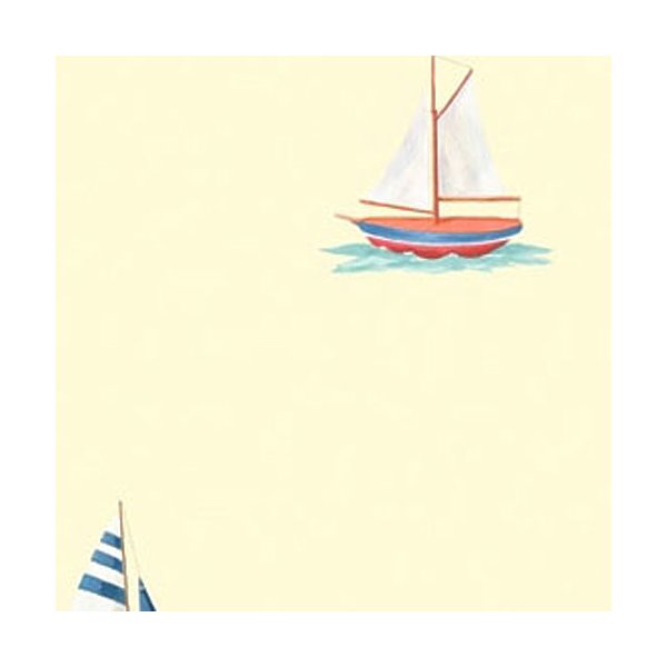 Sure Strip Nautical Sailing Yellow Sailboat Accent Decor Wallpaper 