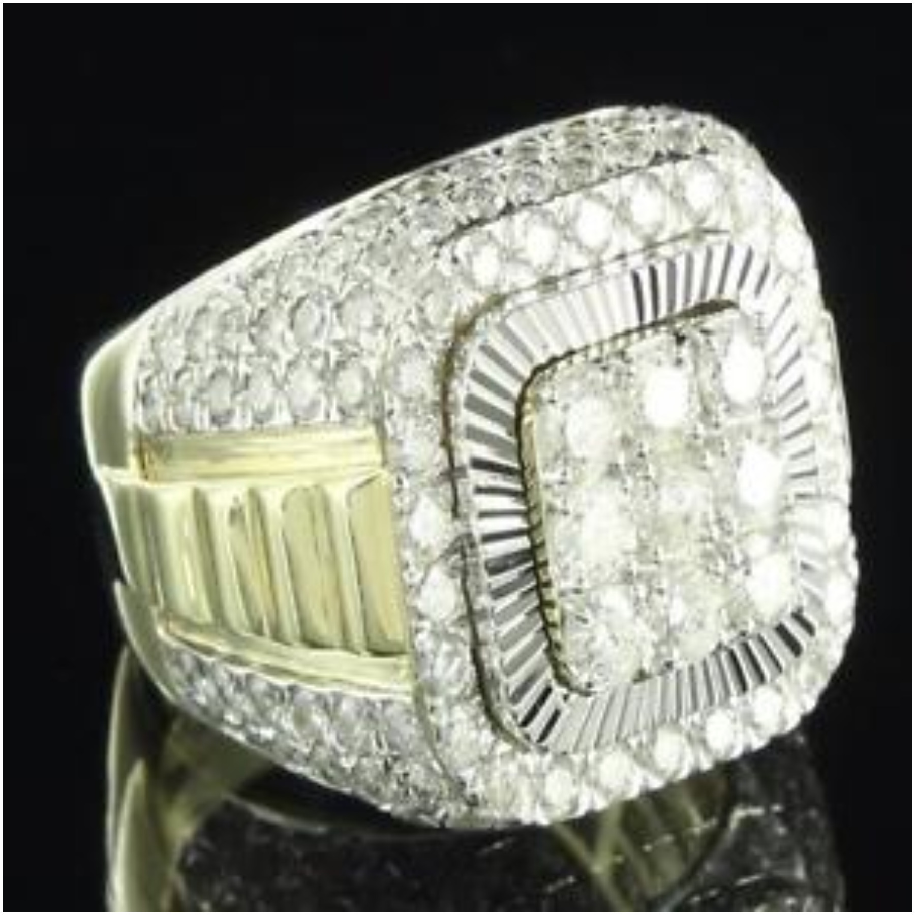 Master Of Bling 10k Gold Mens Rings Iced Out Hip Hop Real Diamond 3.75 ... Master Of Bling 10k Gold Mens Rings Iced Out Hip Hop Real Diamond 3.75 ...