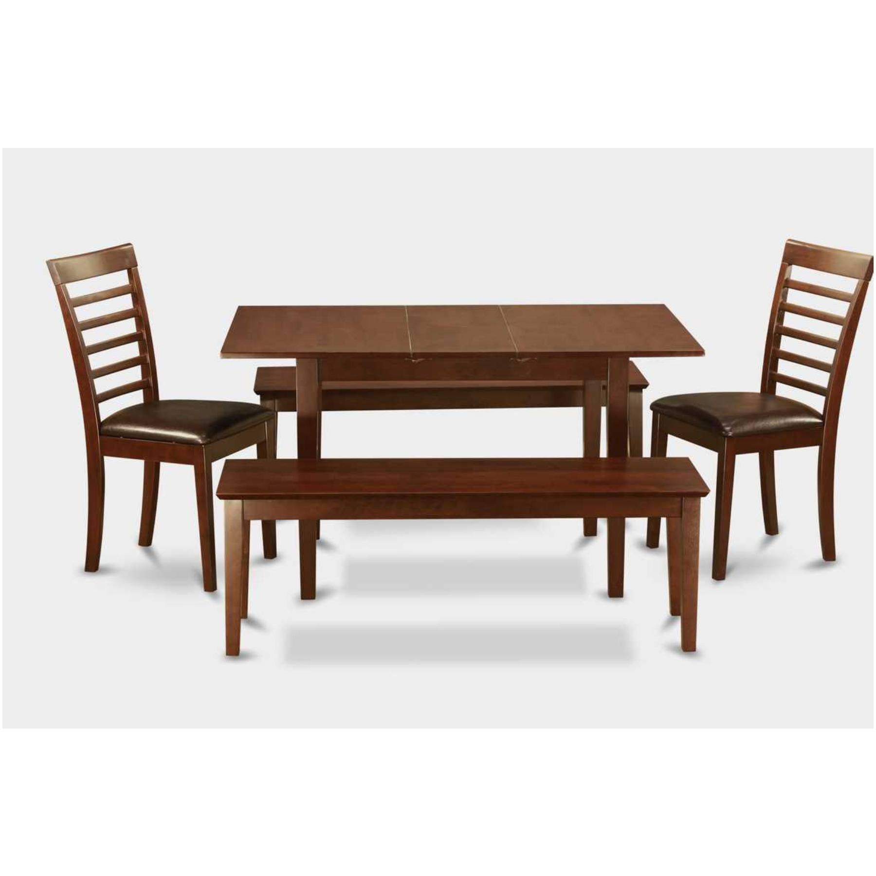 Piece 54x32 Rectangular Kitchen Dining Set with 2 Benches Pricefalls Piece 54x32 Rectangular Kitchen Dining Set with 2 Benches Pricefalls