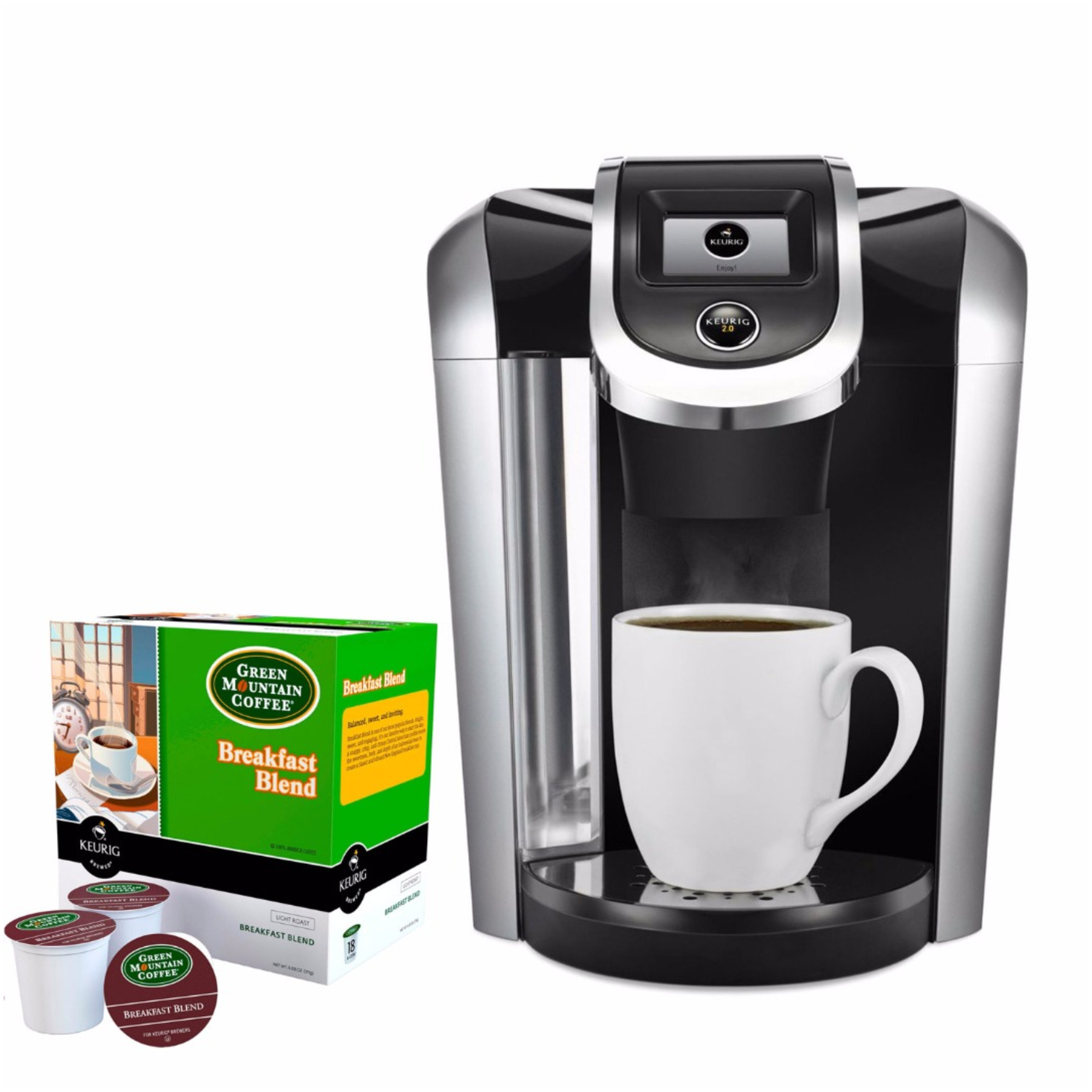 Keurig Keurig K475 Coffee Maker with Eight Keurig K-Cup Coffees (Flavor: Breakfast Blend ...
