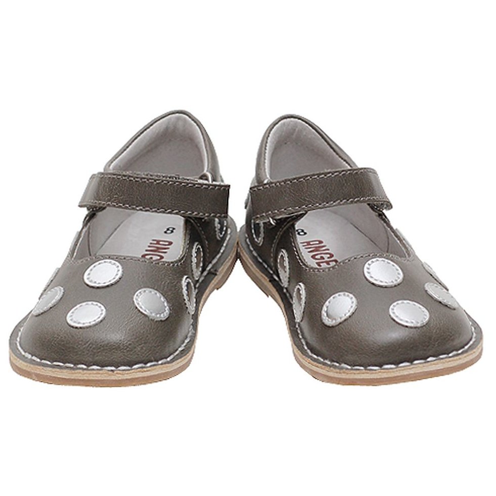 Lamour Grey Silver Dot Strap Mary Janes Shoe Toddler Girl Lamour Grey Silver Dot Strap Mary Janes Shoe Toddler Girl